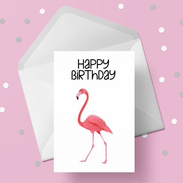 Flamingo Birthday Card 03