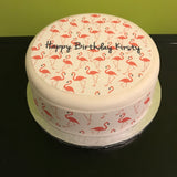 Flamingo Edible Icing Cake Topper 01