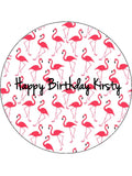Flamingo Edible Icing Cake Topper 01
