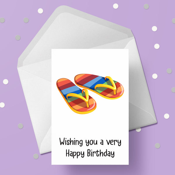 Flip Flops Birthday Card