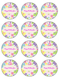 Flower Pattern Edible Icing Cake Topper 02