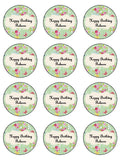 Flower Pattern Edible Icing Cake Topper 03