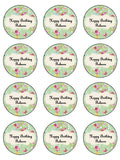 Flower Pattern Edible Icing Cake Topper 03