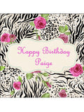 Flower Pattern Edible Icing Cake Topper 04