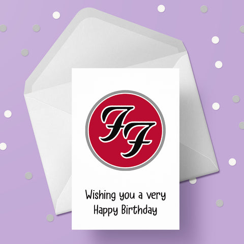 Foo Fighters Logo Birthday Card