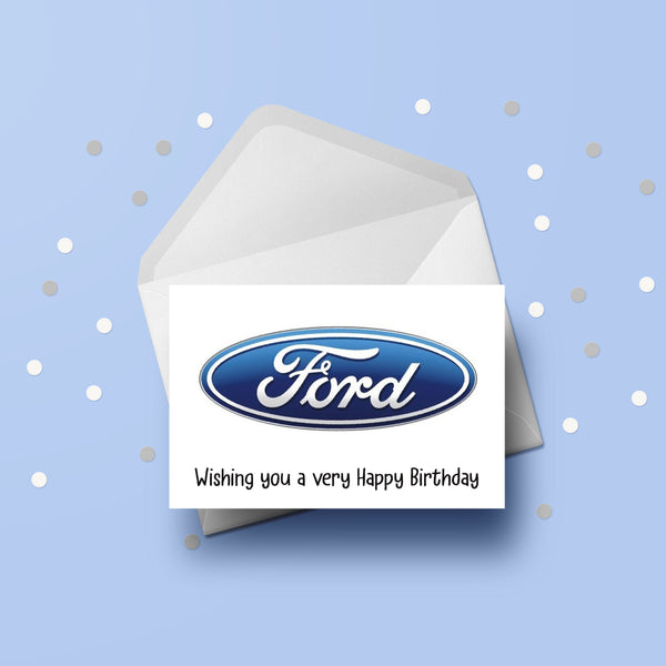 Ford Logo Birthday Card