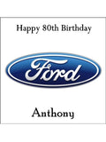 Ford Logo Edible Icing Cake Topper
