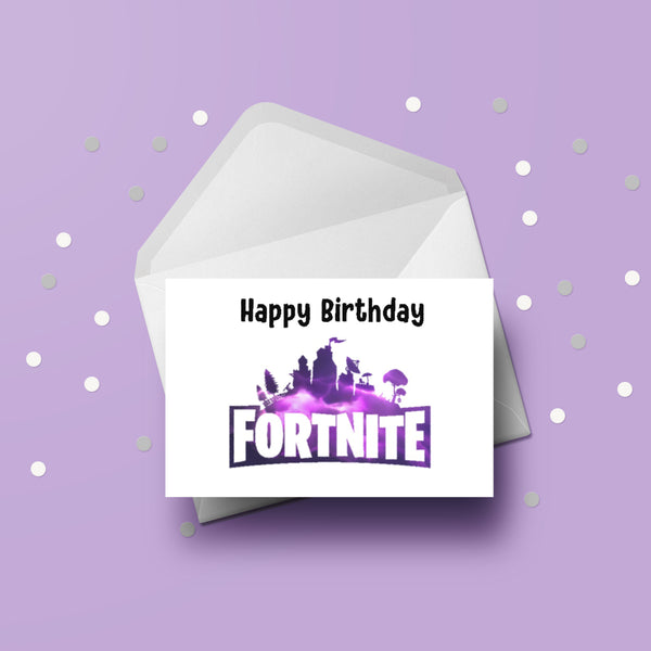 Fortnite Logo Birthday Card