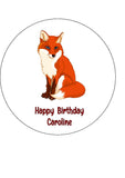 Fox Edible Icing Cake Topper 03