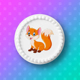 Fox 02 Edible Icing Cake Topper or Ribbon