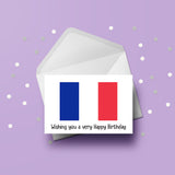 France / French Flag Birthday Card