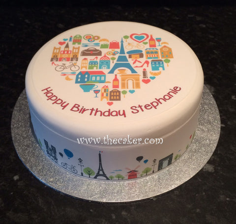 France / French Edible Icing Cake Topper