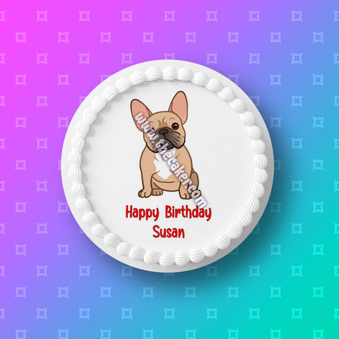 French Bulldog 04 Edible Icing Cake Topper