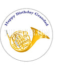 French Horn Edible Icing Cake Topper