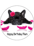 French Bulldog 01 Edible Icing Cake or Ribbon