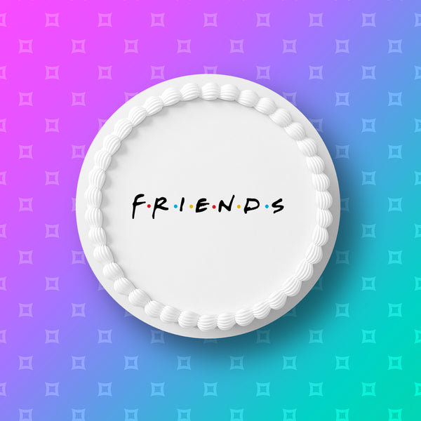 Friends Logo Edible Icing Cake Topper