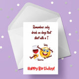 Birthday Card 23 - Letter T