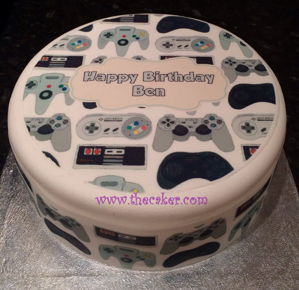 Games Console Controller Edible Icing Cake Topper 01