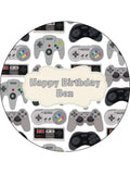 Games Console Controller Edible Icing Cake Topper 01