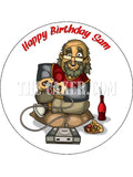 Old Video Games Player Edible Icing Cake Topper 02