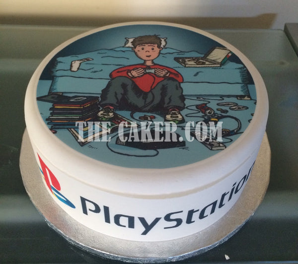 Video Games Player Edible Icing Cake Topper 04