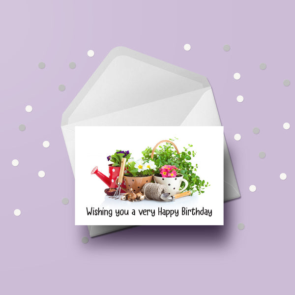 Gardening 03 Birthday Card - Garden Themed Card