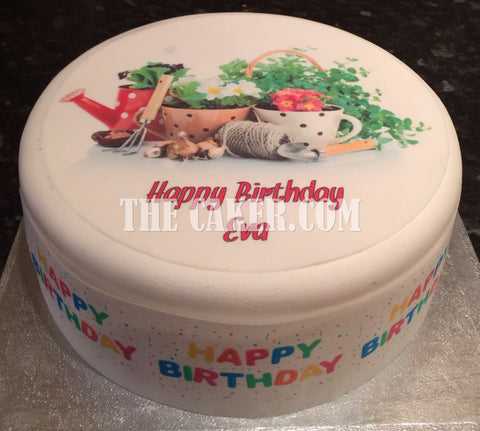 Gardening Edible Icing Cake Topper 03