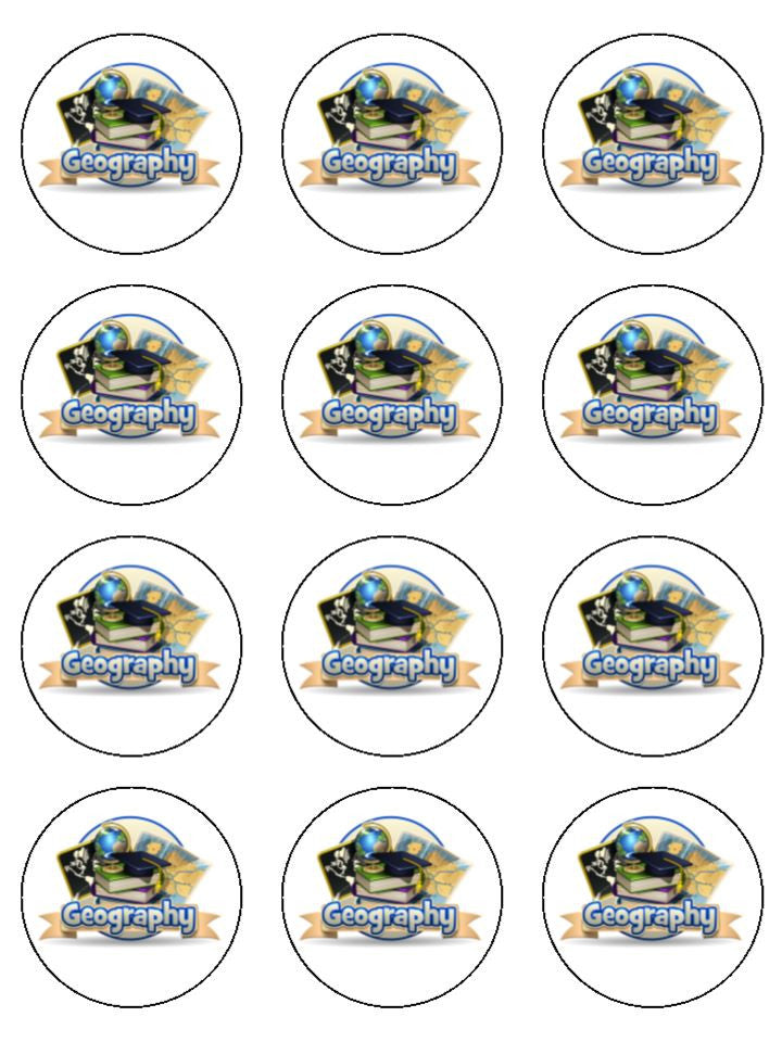 Geography Edible Icing Cake Topper the caker online