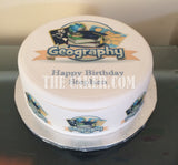 Geography Edible Icing Cake Topper