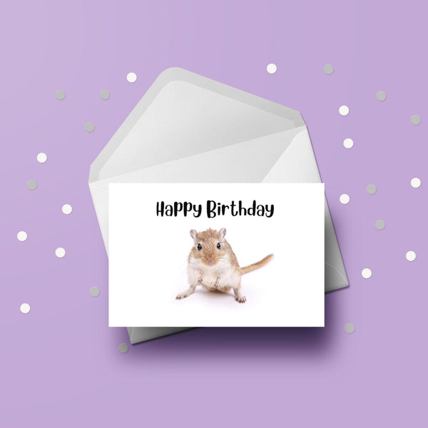 Gerbil / Mouse 01 Birthday Card