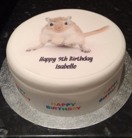 Gerbil / Mouse 01 Edible Icing Cake Topper