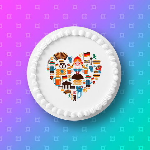 Germany / German Edible Icing Cake Topper or Ribbon