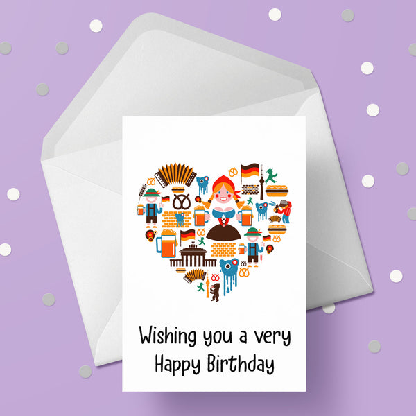 Germany Birthday Card - German Theme