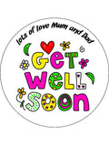 Get Well Edible Icing Cake Topper 01