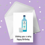 Gin Bottle Birthday Card 02