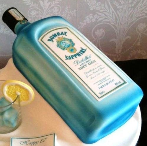 Bombay Sapphire Gin Label Edible Icing Topper – the caker online
