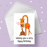Giraffe Birthday Card 03