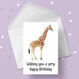 Giraffe Birthday Card 02
