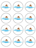 Swim Swimming Edible Icing Cake Topper 02