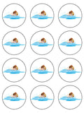 Swim Swimming Edible Icing Cake Topper 02