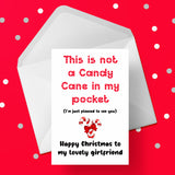 Christmas Card for Girlfriend - Funny pleased to see you