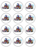 Go-Karting Go Kart Edible Icing Cake Topper 01