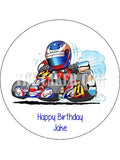 Go-Karting Go Kart Edible Icing Cake Topper 01