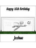 Goalkeeper Football Edible Icing Cake Topper