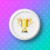 Gold Trophy Edible Icing Cake Topper