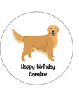 Golden Retriever Edible Icing Cake Topper 03