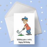 Golf 01 Birthday Card
