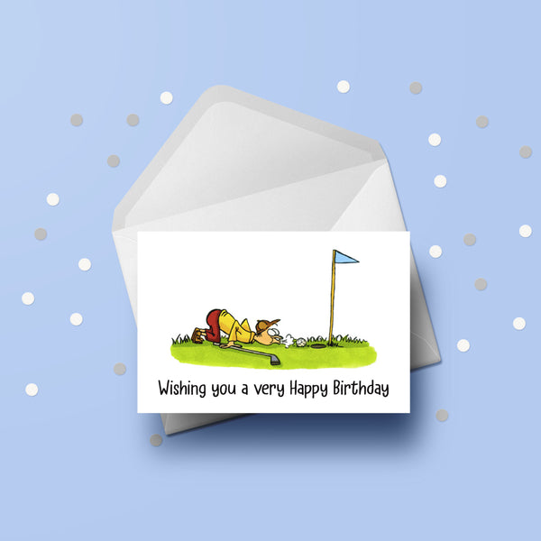 Golf 02 Birthday Card