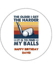 Golf 06 Edible Icing Cake Topper - Funny Male Theme