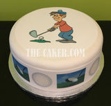 Golf 01 Edible Icing Cake Topper